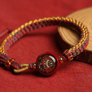 Buddha Stones Colorful Rope Cinnabar Thangka Blessing Braided Bracelet Bracelet BS Colorful Rope(Wrist Circumference 13-18cm)
