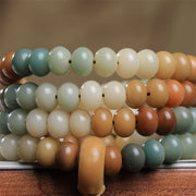 Buddha Stones 108 Mala Beads Gradient Bodhi Seed Buddha Hand Engraved Peace Bracelet Mala Bracelet BS 2