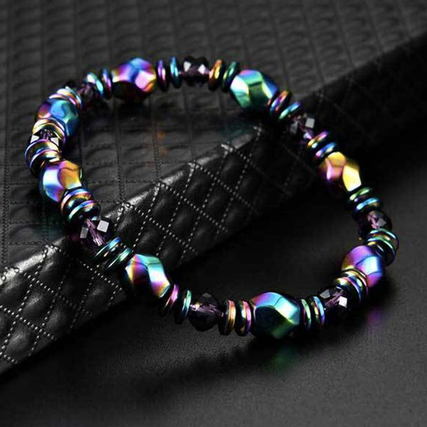 Buddha Stones Rainbow Hematite Wellness Bracelet Bracelet BS 1