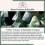 Buddha Stones Natural Green Agate Support Bracelet Bracelet BS 3