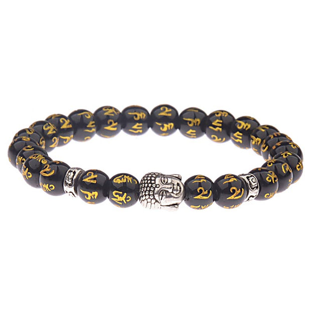 Buddha Stones Tibetan Buddha Mantra Amulet Bracelet Bracelet BS 2