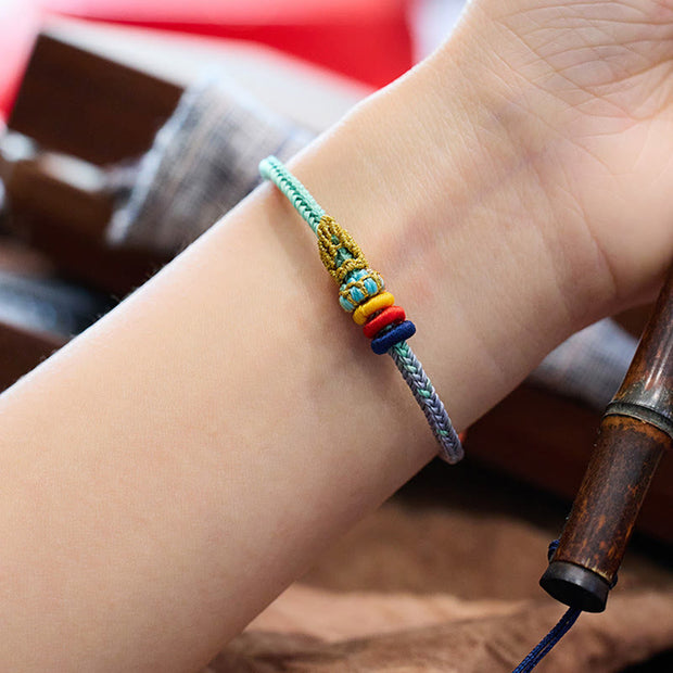 FREE Today: Bring Infinite Good Luck Colorful Rope Eight Thread Handmade Bracelet FREE FREE 6