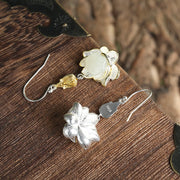 Buddha Stones White Jade Protection Harmony Drop Earrings Earrings BS 8