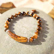 Buddha Stones Natural Quartz Love Heart Healing Beads Bracelet Bracelet BS 18