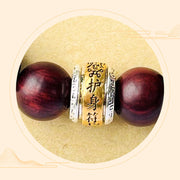 Buddha Stones Small Leaf Red Sandalwood Amulet Protection Bracelet