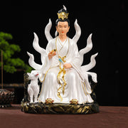 Buddha Stones Nine Tailed Fox Fairy Luck Protection Resin Home Decoration