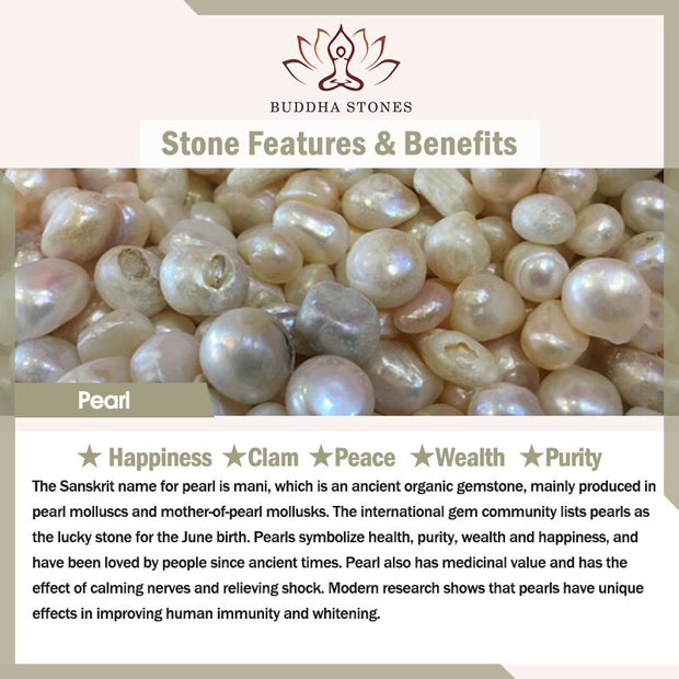 Buddha Stones Pearl Zircon Bead Peace Happiness Necklace Pendant