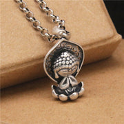 Buddha Stones 999 Sterling Silver Meditation Buddha Lotus Serenity Necklace Pendant Necklaces & Pendants BS 1