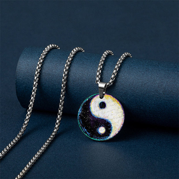 Yin Yang Koi Fish Dragon Titanium Steel Harmony Necklace Pendant (Extra 40% Off | USE CODE: FS40) Necklaces & Pendants BS 4