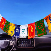 Buddha Stones Tibetan Blessing Windhorse Om Mani Padme Hum Outdoor Car Prayer Flag Decoration Decorations buddhastoneshop 20