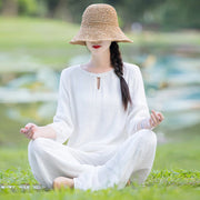 Tai Chi Meditation Prayer Zen Spiritual Morning Practice Clothing Women's Set Clothes BS 9