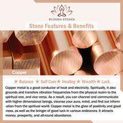 Buddha Stones Letters Copper Balance Healing Cuff Bracelet Bangle