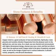 Buddha Stones Copper Coins Pattern Luck Wealth Ring