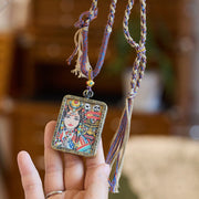 Buddha Stones Tibetan Zakiram Goddess of Wealth Past And Present Ghau Prayer Box Necklace Pendant
