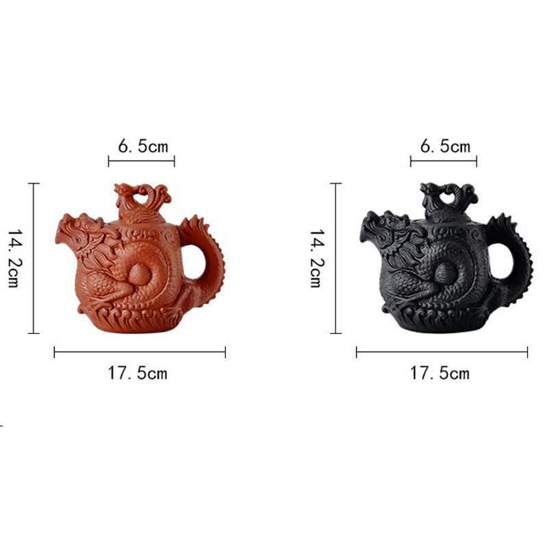 Vintage Dragon Phoenix Ceramic Teapot – buddhastoneshop