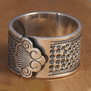 Buddha Stones Tibetan Copper Healing Adjustable Ring Ring BS 5