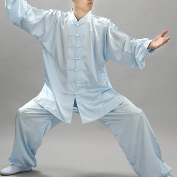 Buddha Stones Simple Pattern Meditation Prayer Spiritual Zen Tai Chi Qigong Practice Unisex Clothing Set Clothes BS 11