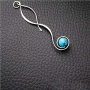 Buddha Stones Vintage Turquoise Bead Positive Love Drop Earrings Earrings BS 2