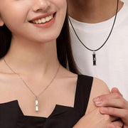 Buddha Stones Bamboo Design Copper Luck Couple Necklace Pendant