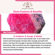 925 Sterling Silver Red Corundum Courage Ring (Extra 30% Off | USE CODE: FS30) Rings BS 7