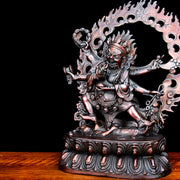 Buddha Stones Tibet Mahakala Bodhisattva Figurine Compassion Copper Statue Decoration Decorations BS 7