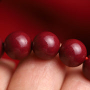 Buddha Stones Natural Cinnabar Lucky Koi Fish Hetian Jade Bead Blessing Bracelet