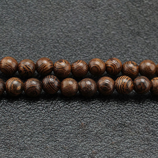 Buddha Stones Wenge Wood Turquoise Stone Protection Calm Necklace Pendant Necklaces & Pendants BS 3