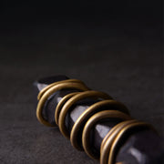 Buddha Stones Tibet Ebony Wood Copper Balance Peace Necklace Pendant Necklaces & Pendants BS 7