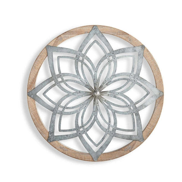 Mandala Lotus Flower Wheel Mindful Wood Wall Art (Extra 30% Off | USE CODE: FS30)