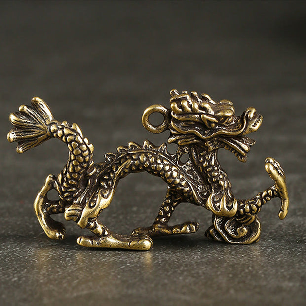 Buddha Stones Year Of The Dragon Mini Brass Dragon Luck Protection Home Decoration Decorations BS 1