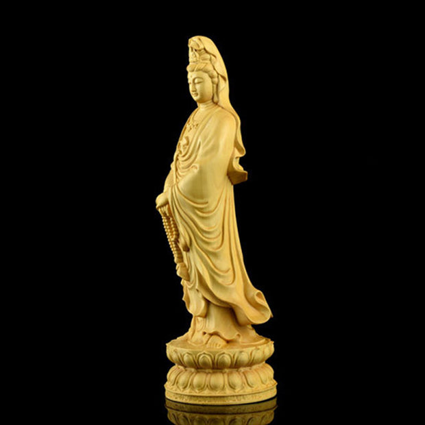 Buddha Stones Avalokitesvara Boxwood Blessing Home Decoration Decorations BS 1