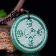 Buddha Stones Green Aventurine Yin Yang Balance Necklace Pendant Necklaces & Pendants BS 1