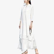 Buddha Stones 2Pcs White Tai Chi Meditation Yoga Zen Cotton Linen Clothing Top Pants Women's Set Clothes BS 13