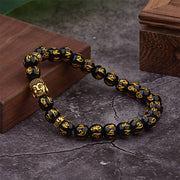 Buddha Stones Tibetan Buddha Mantra Amulet Bracelet Bracelet BS 4