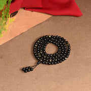Buddha Stones 108 Mala Beads Natural Gold Sheen Obsidian Wealth Bracelet