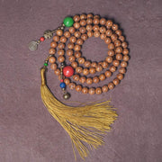 Buddha Stones 108 Mala Beads Bodhi Seed Wisdom Peace Tassel Bracelet Mala Bracelet BS 18cm