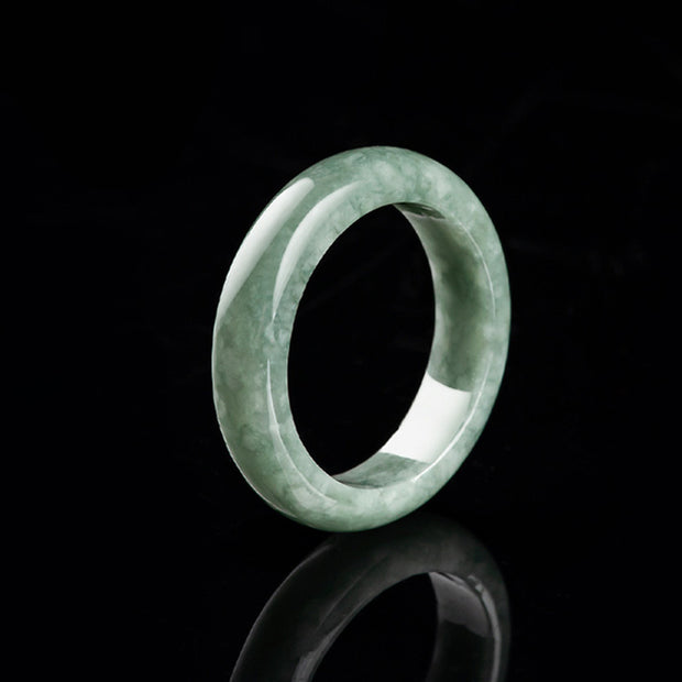 Buddha Stones Natural Jade Abundance Healing Ring Ring BS 21mm