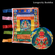 Buddha Stones Tibetan Colorful Windhorse Protection Outdoor Prayer Flag Decoration Decorations buddhastoneshop Longevity Buddha