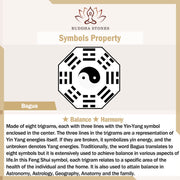 Buddha Stones Feng Shui Bagua Map Copper Coin Chinese Knotting Balance Energy Map Bagua Map BS 23