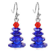 Buddha Stones Various Crystals Christmas Tree Amethyst Peace Healing Drop Earrings Earrings BS Royal Blue