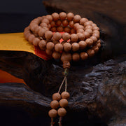 Buddha Stones 108 Mala Beads Nepal Bodhi Seed Luck Wealth Tassel Bracelet Mala Bracelet BS 1