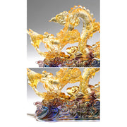Buddha Stones Handmade Dragon Liuli Crystal Art Piece Protection Strength Home Office Decoration Decorations BS 6