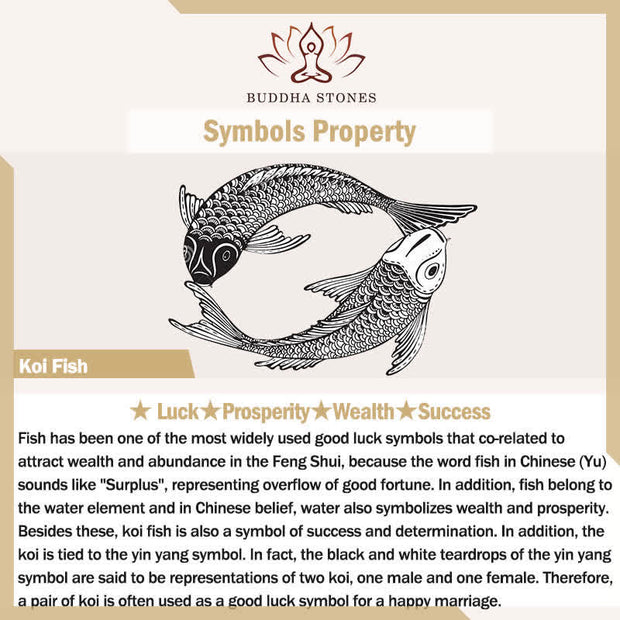 Buddha Stones Luck Koi Fish Lotus Wealth Ring