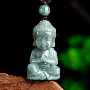 Buddha Stones Natural Jade Meditation Buddha Amulet Serenity Necklace Pendant Necklaces & Pendants BS Buddha Symbol(Compassion♥Serenity)