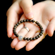 Buddha Stones Agarwood Jade Strength Calm Bracelet Bracelet BS 3