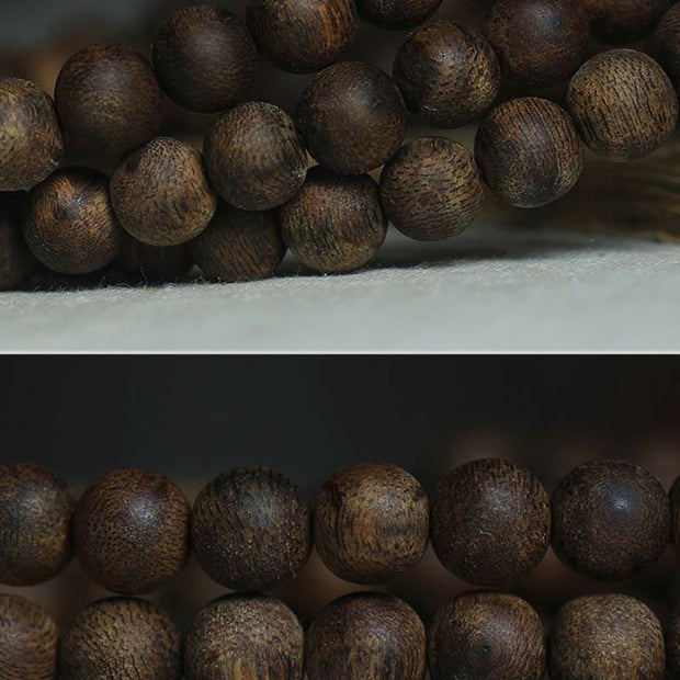 Buddha Stones 108 Mala Beads Brunei Agarwood Ward Off Evil Spirits Strength Bracelet