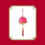 Buddha Stones DIY Lotus Flower Dragon Lantern Tassel Lamp Decoration Decorations BS 17