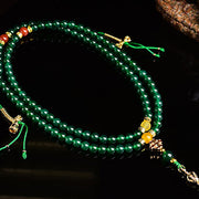 Buddha Stones 108 Beads Natural Green Agate Success Bracelet Mala Mala Bracelet BS 5