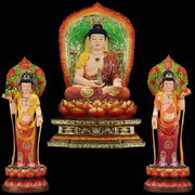 Buddha Stones Surya-prabha Candra-prabha Bodhisattva Figurine Resin Statue Home Office Decoration