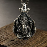Buddha Stones Ganesh Ganpati Elephant Copper Protection Necklace Pendant Necklaces & Pendants BS 8